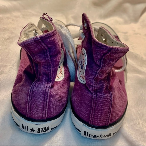 Converse All Star Sneakers 3Y fits Womens 5-6 Chuck Taylor Purple white Athletic - Picture 9 of 14